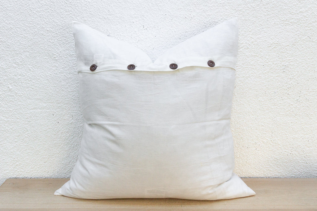 Poppy Flax Euro Applique Pillow Cover