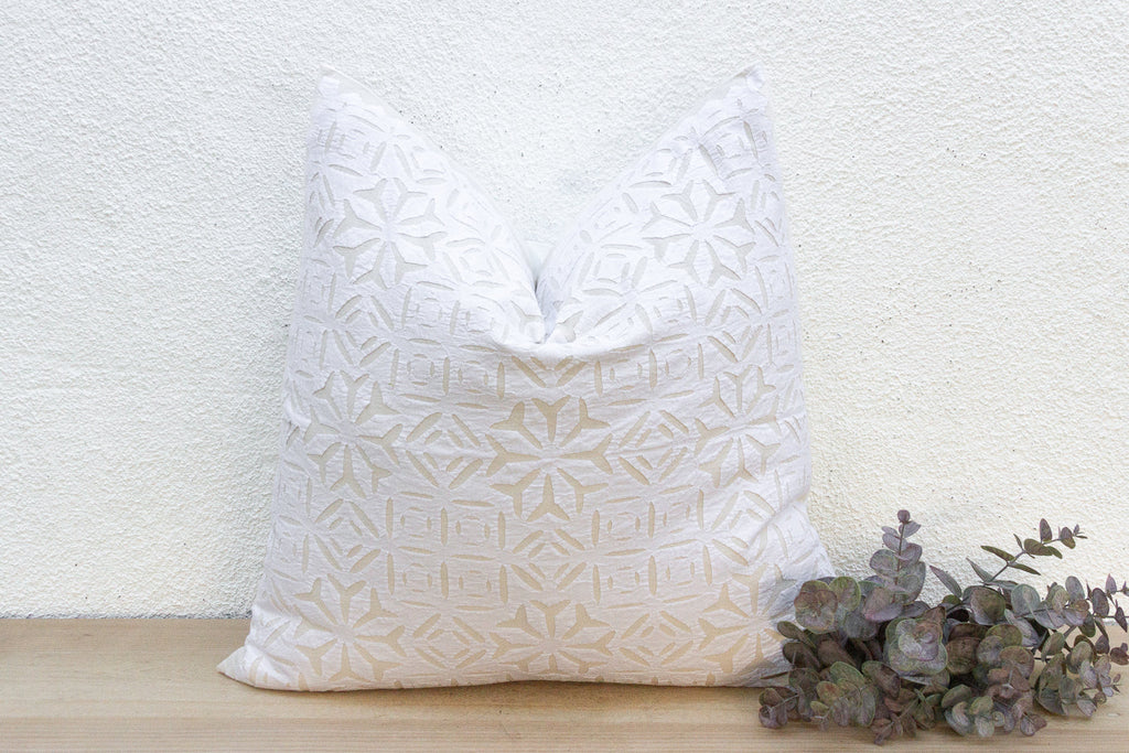 Wheat Glow Euro Applique Pillow Cover