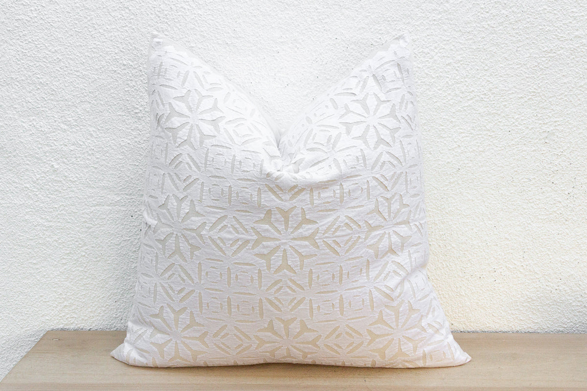 Wheat Glow Euro Applique Pillow Cover