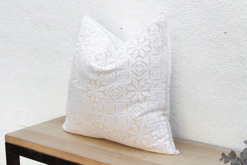Wheat Glow Euro Applique Pillow Cover