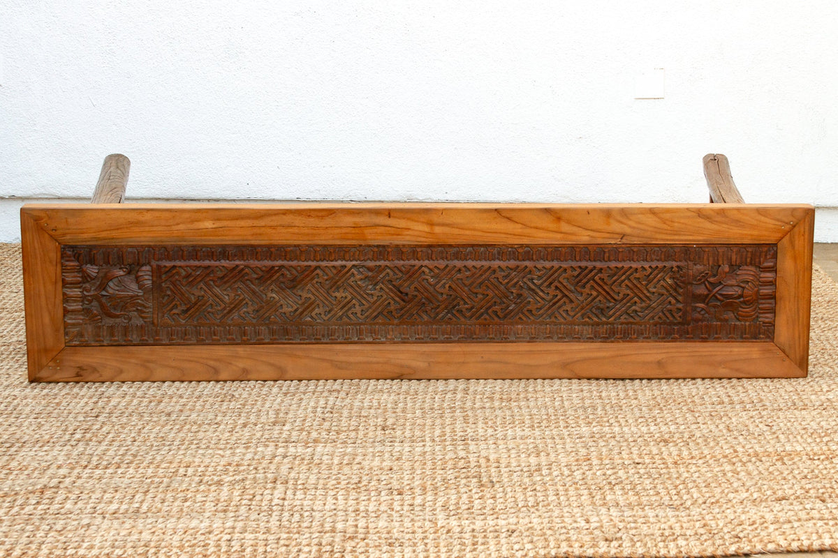 Rustic Console with Antique Lattice Top