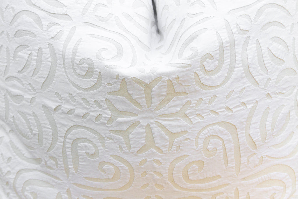 Rustic Oat Euro Applique Pillow Cover