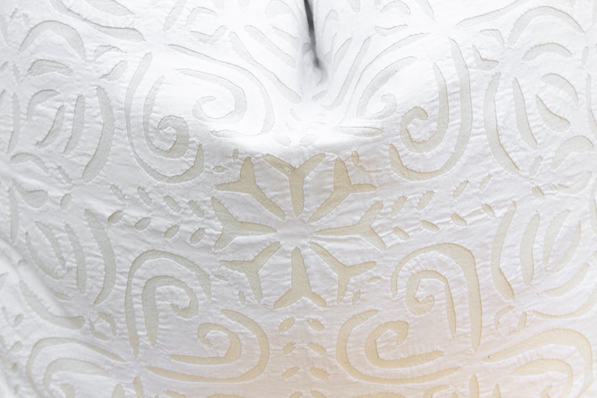 Rustic Oat Euro Applique Pillow Cover
