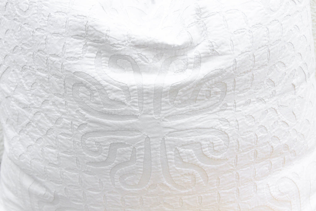Terra Cream Euro Applique Pillow Cover