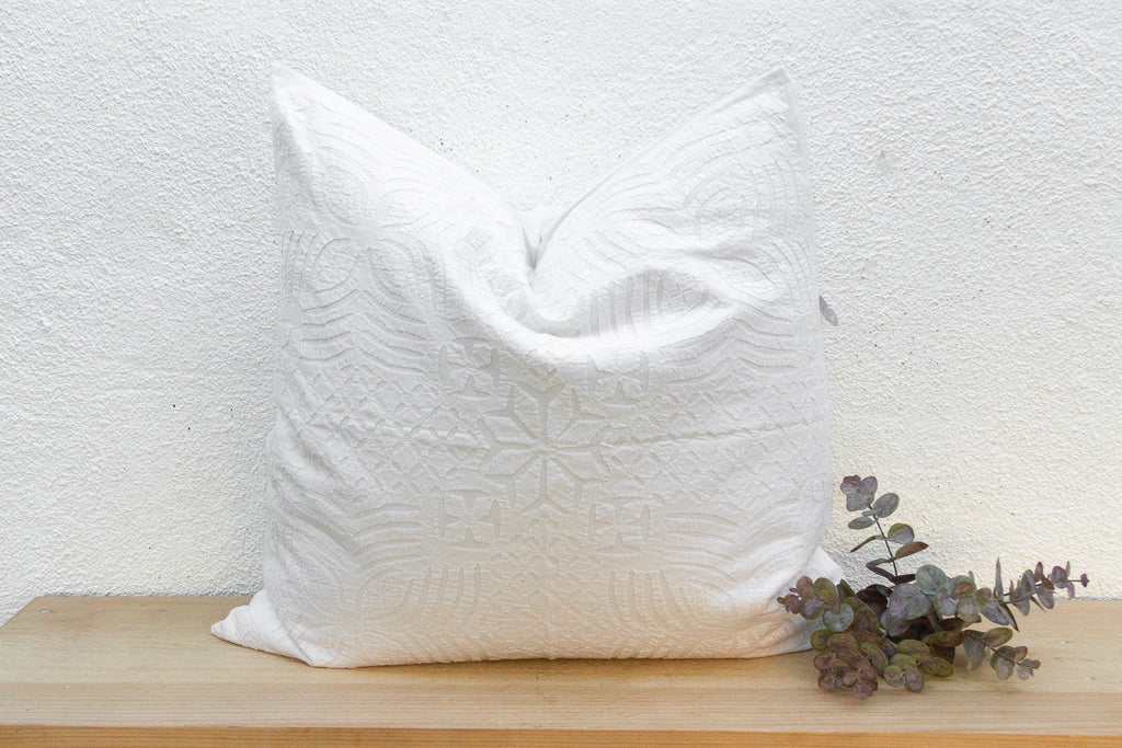 Shell Light Large Applique Pillow Cover