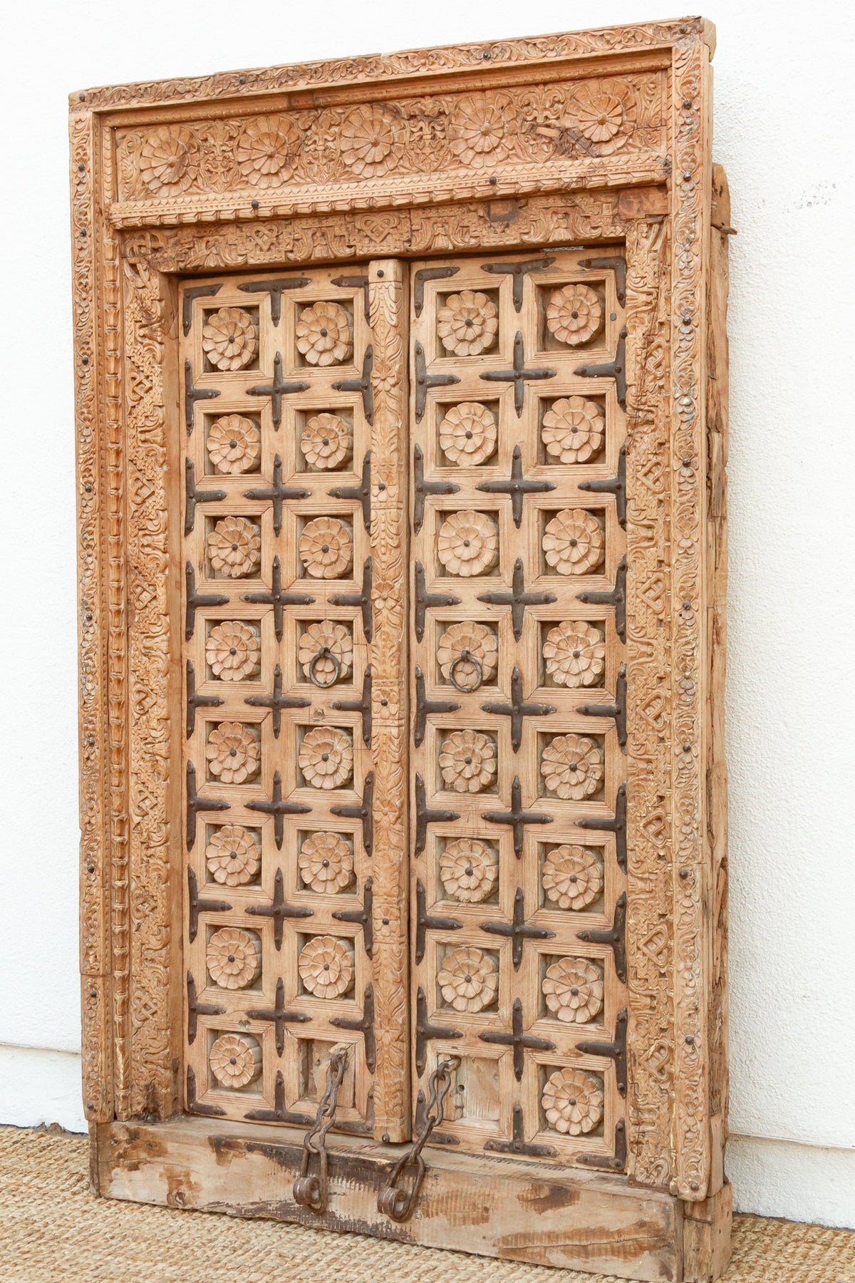 Early 1800's Rajasthan Haveli Lotus Door