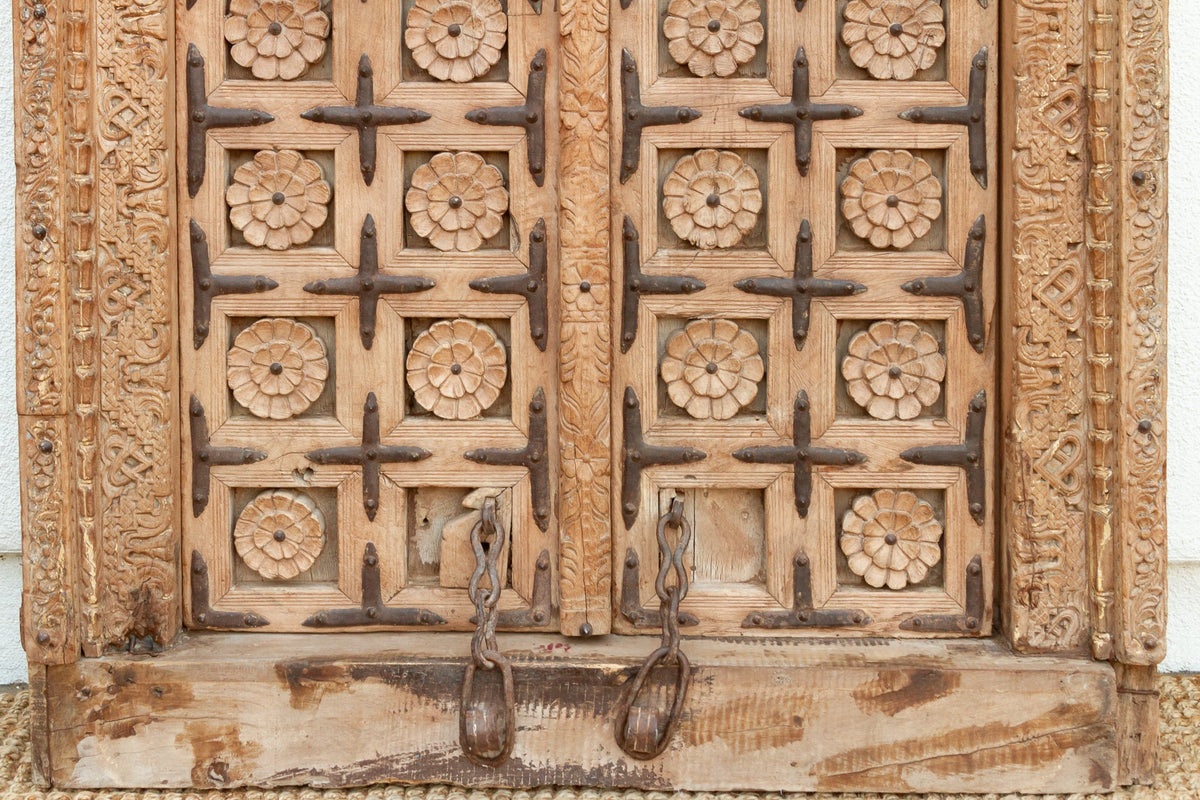 Early 1800's Rajasthan Haveli Lotus Door