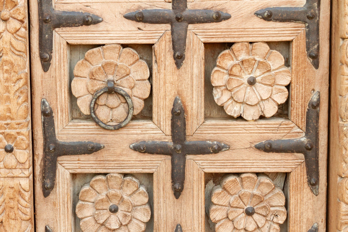 Early 1800's Rajasthan Haveli Lotus Door