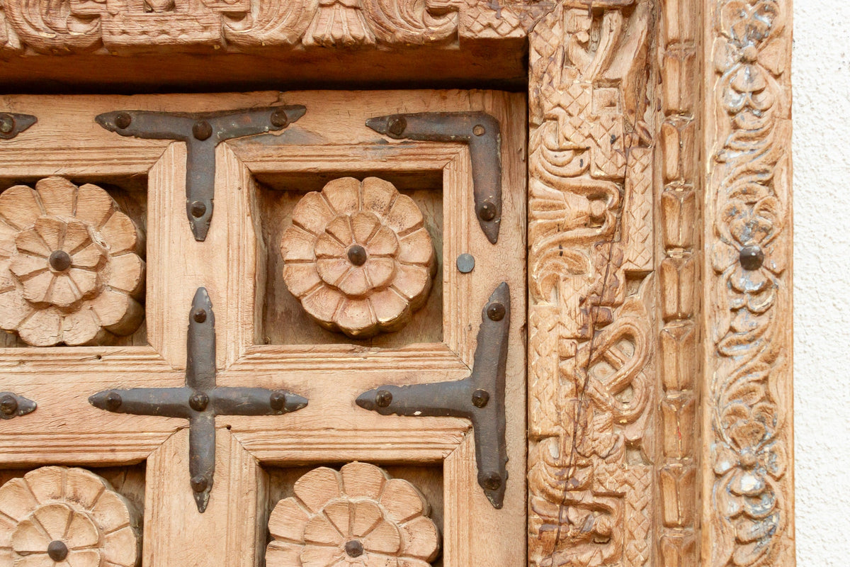 Early 1800's Rajasthan Haveli Lotus Door