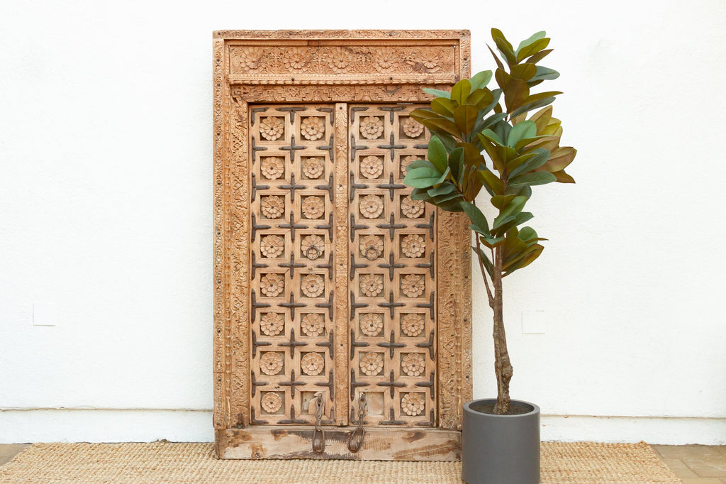 Early 1800's Rajasthan Haveli Lotus Door