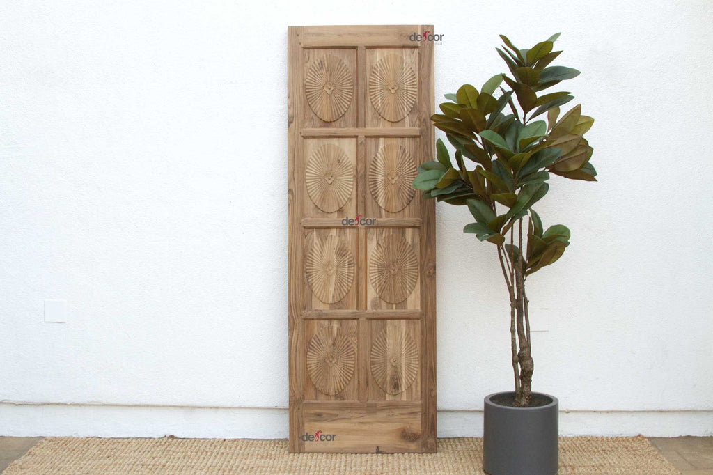Sleek Portuguese Colonial Sunburst Door