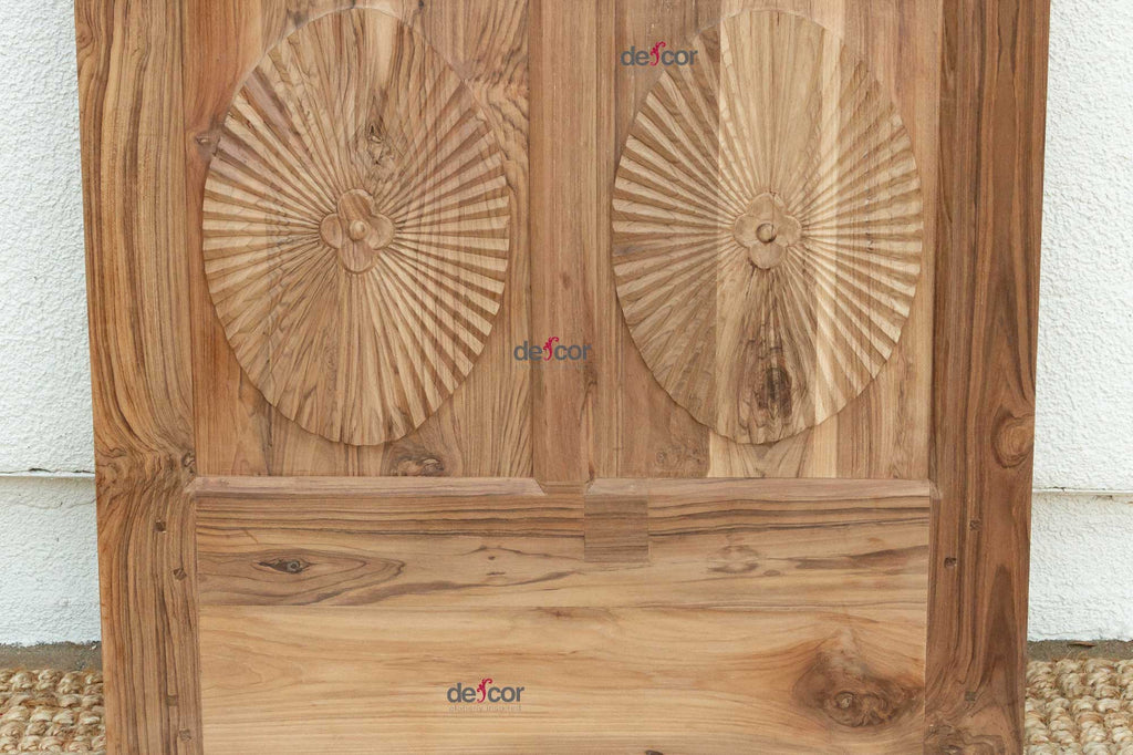 Sleek Portuguese Colonial Sunburst Door