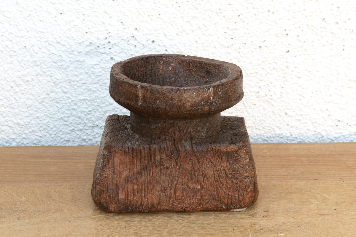 Ancient Oxidized Wood Funnel Seeder