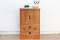 Antique Two-Part Tall Japanese Tansu Cabinet