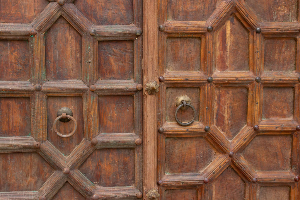 Antique Indian Haveli Portal Carved Teak Door