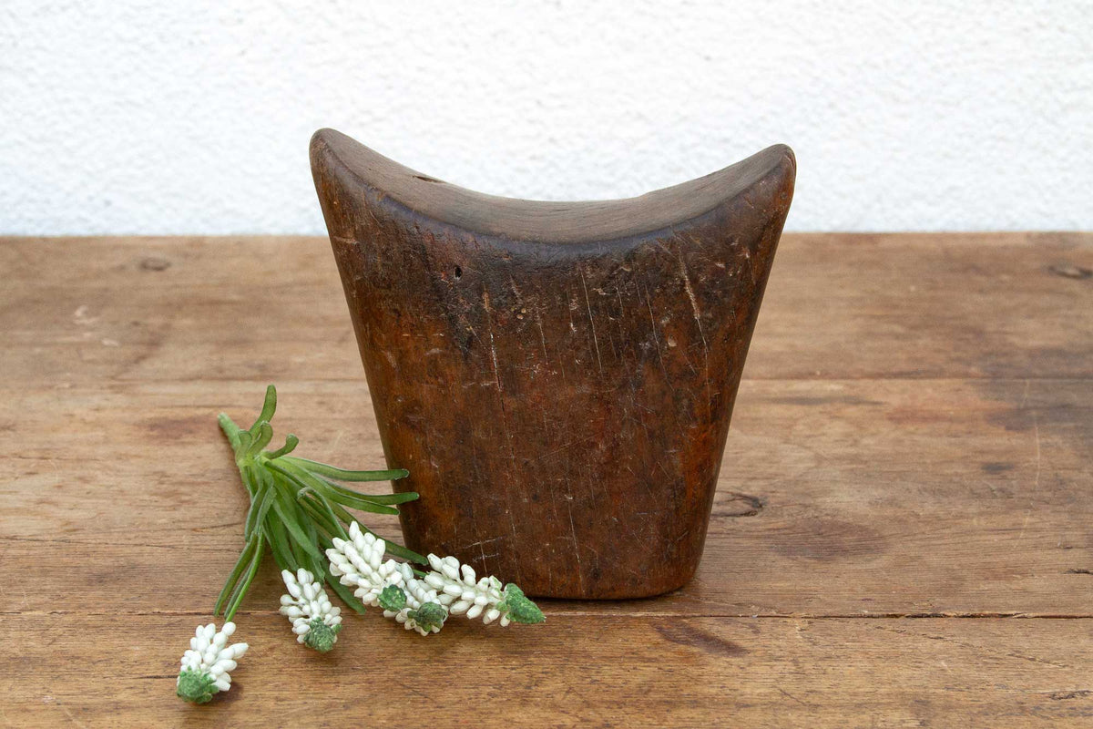 Hawassa Carved Wood African Headrest