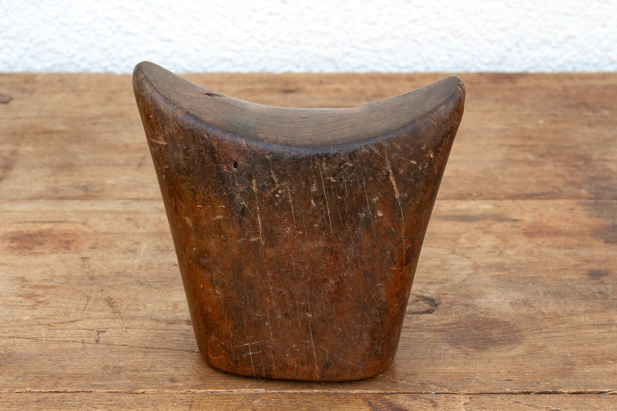 Hawassa Carved Wood African Headrest