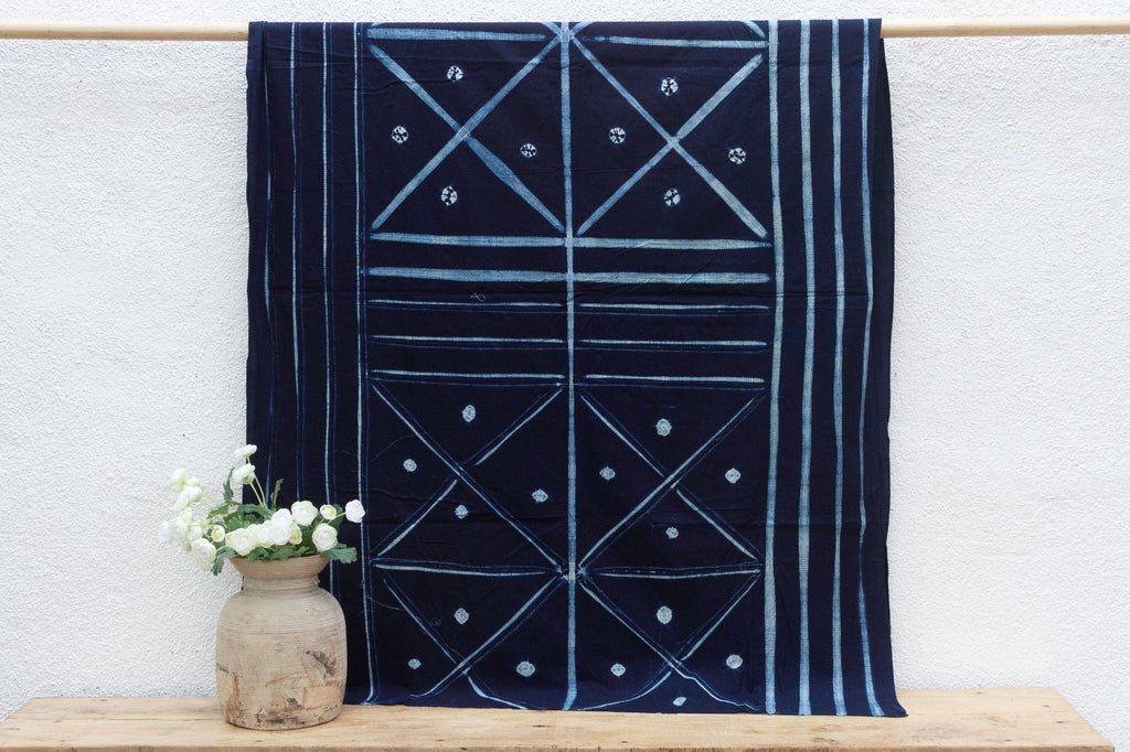 Triangle Dance Indigo Mud Cloth