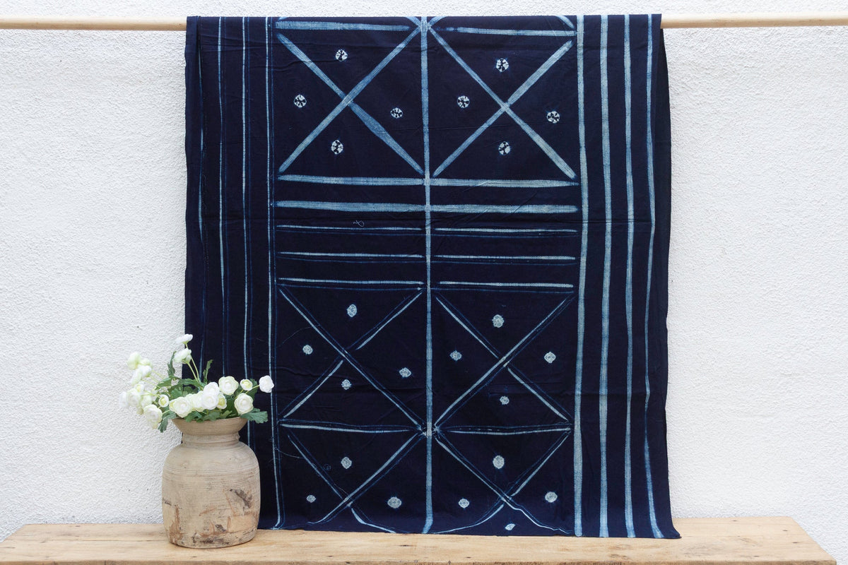 Triangle Dance Indigo Mud Cloth