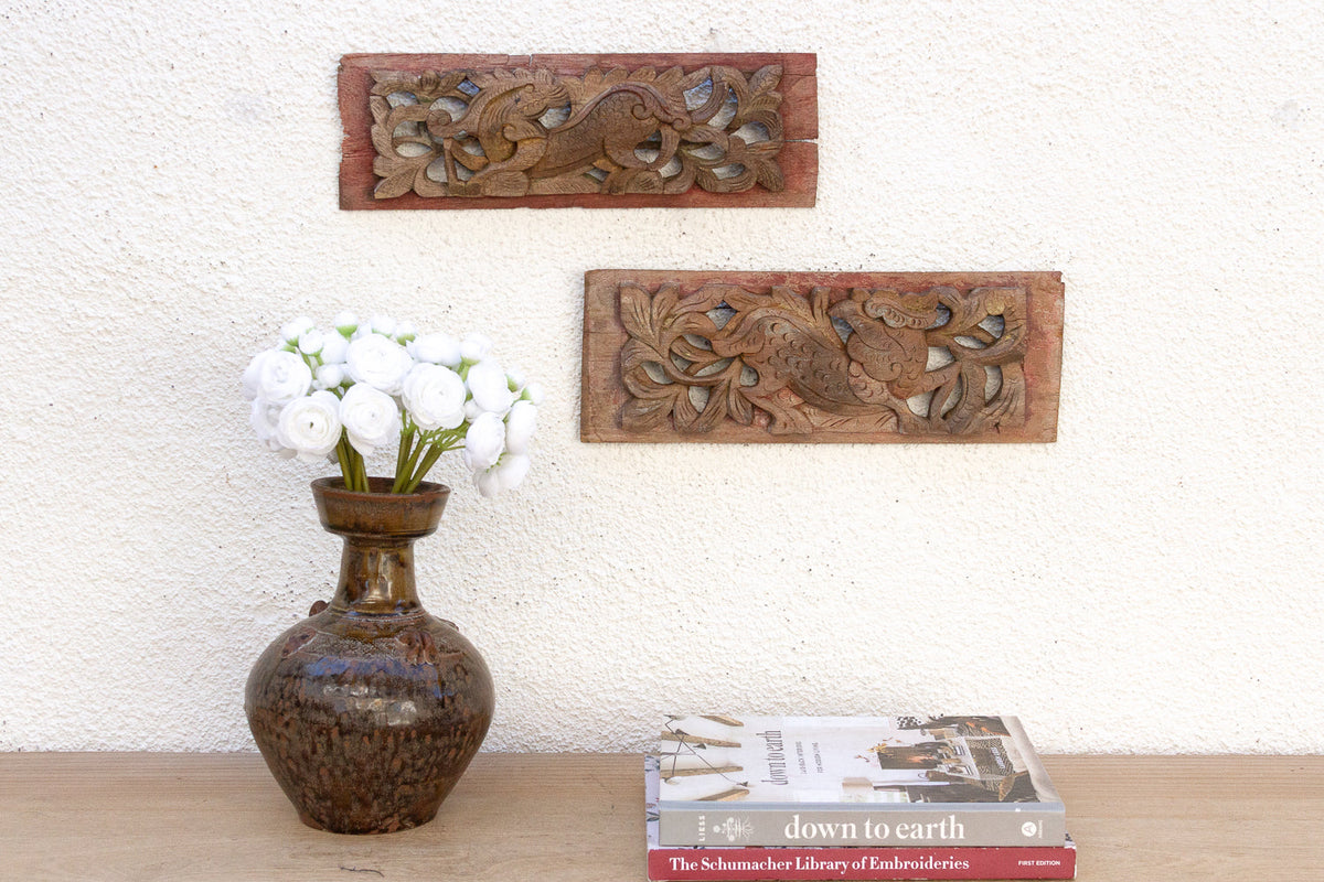 Antique Southeast Asian Rustic Panels