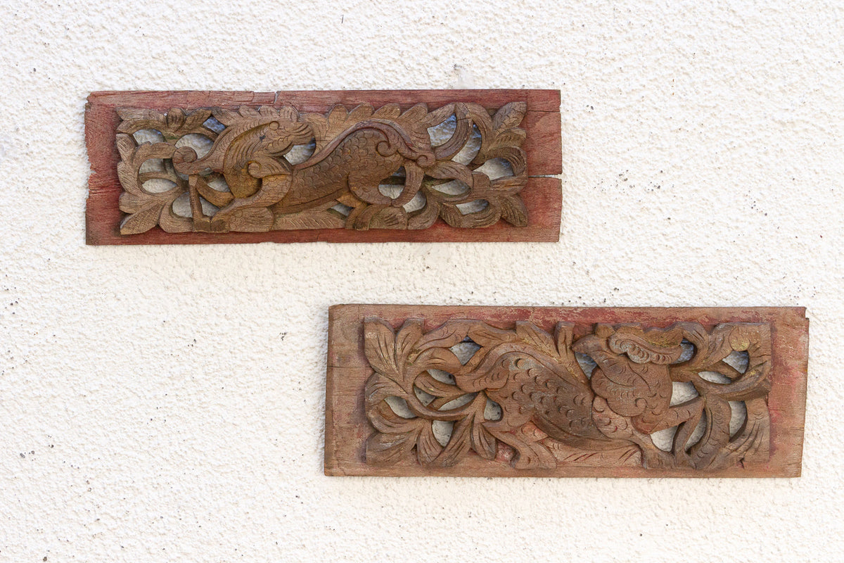 Antique Southeast Asian Rustic Panels