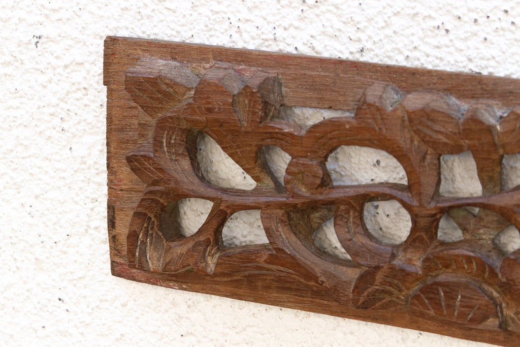 Small Antique Openwork Floral carving