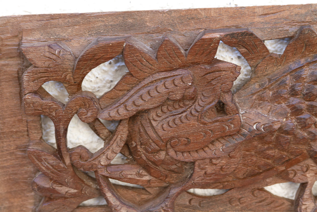Genuine Antique Wood Naga Carving