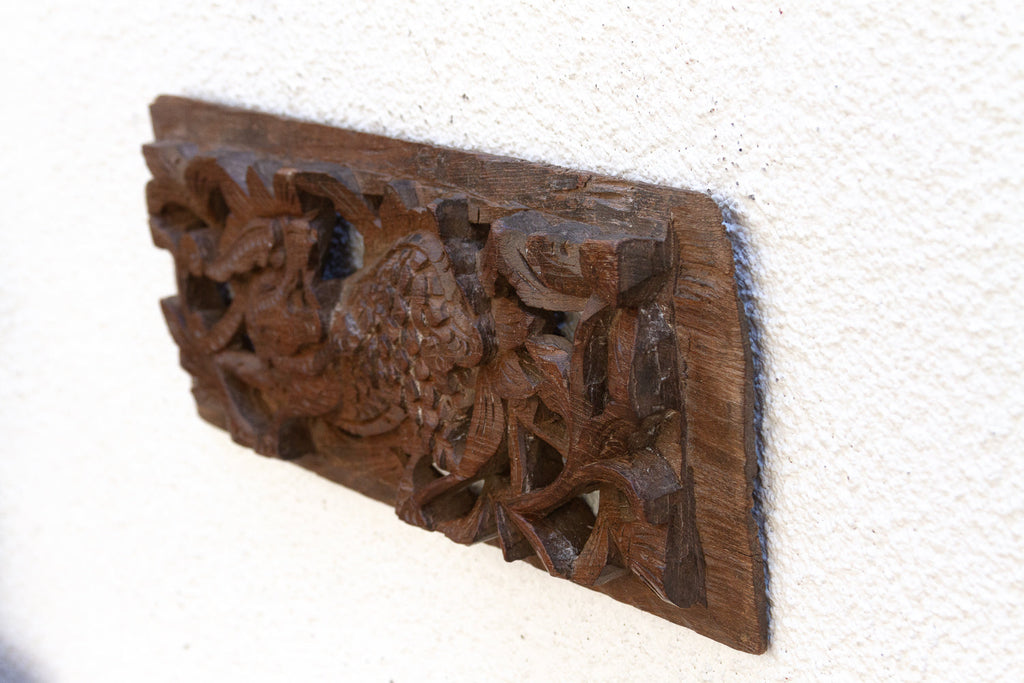 Genuine Antique Wood Naga Carving