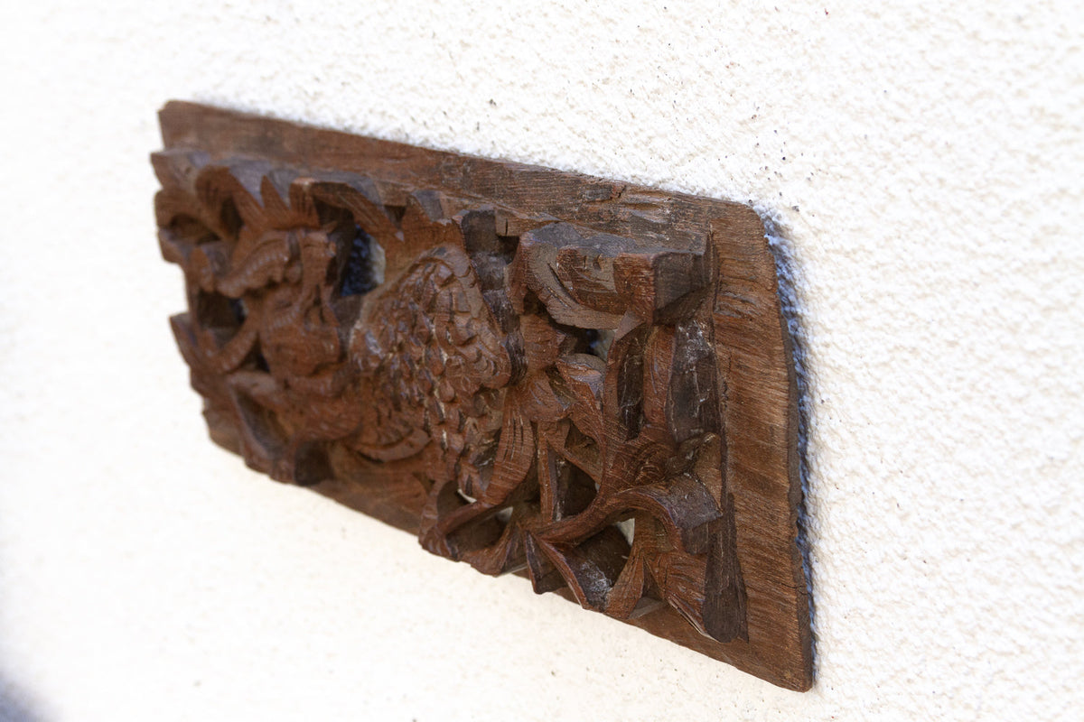 Genuine Antique Wood Naga Carving