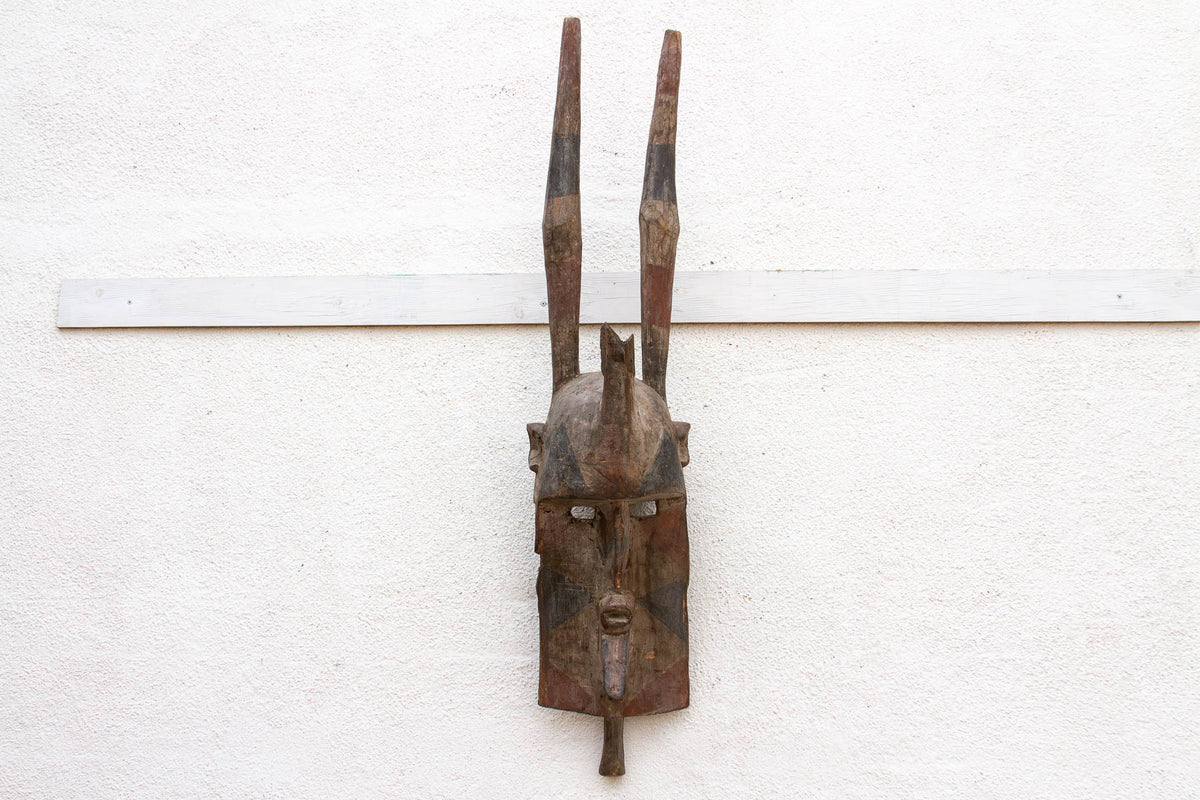 Antique Harned Guardian Bwa Painted Mask