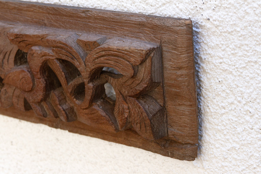 Antique Wax Patinated Wall Carving