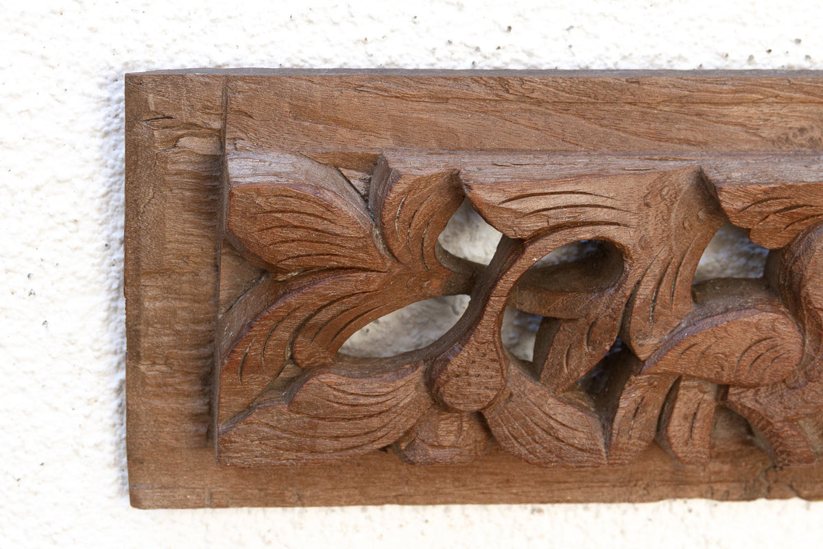 Antique Wax Patinated Wall Carving