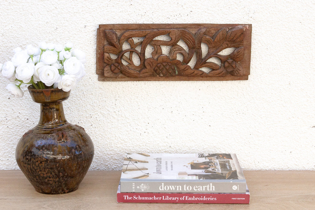 Rustic Botanical Antique Relief Wall Art