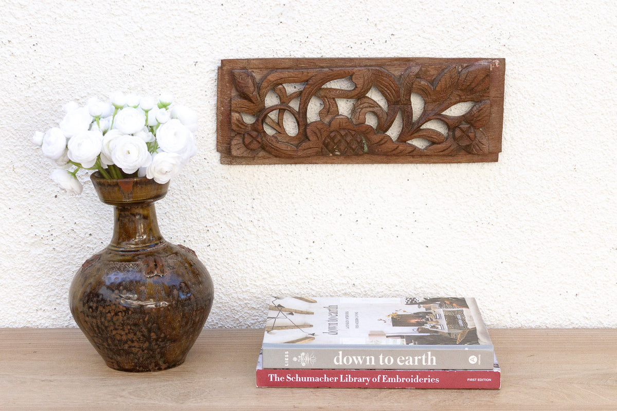 Rustic Botanical Antique Relief Wall Art