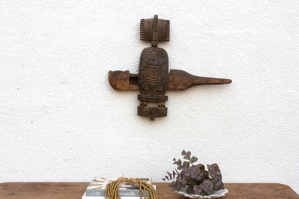 Antique Songye Door Lock Wall Art