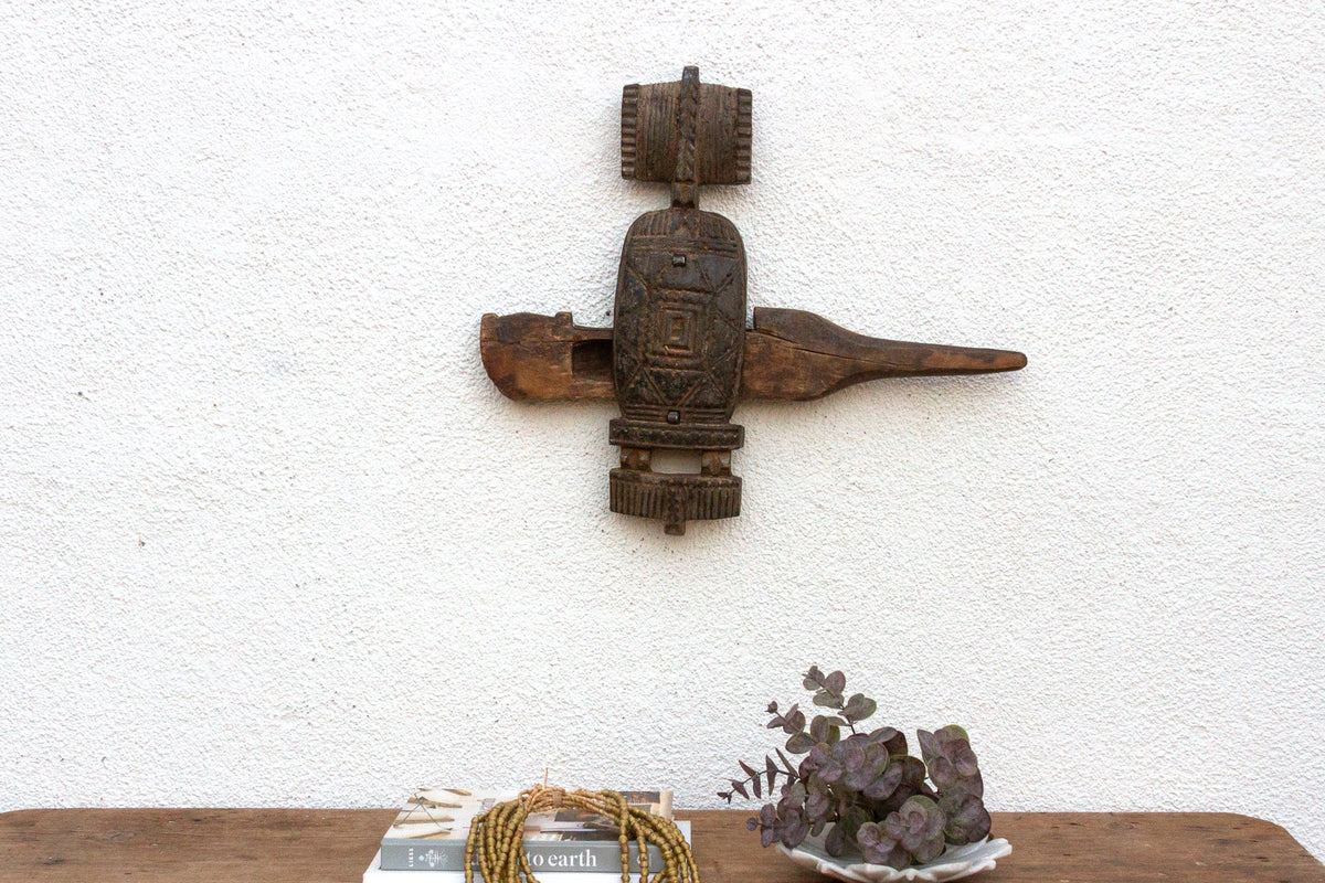 Antique Songye Door Lock Wall Art
