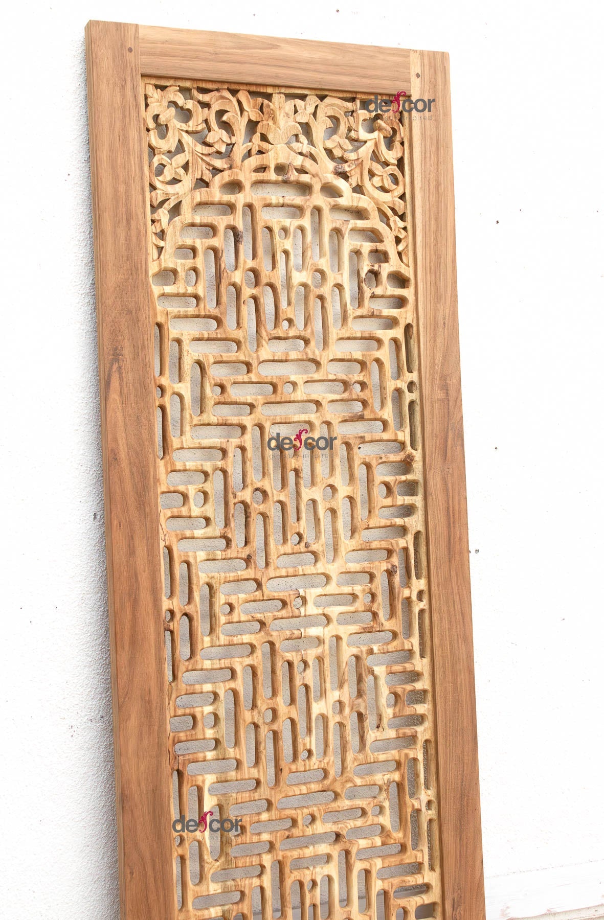 84" Organic Modern Lattice Carved Door