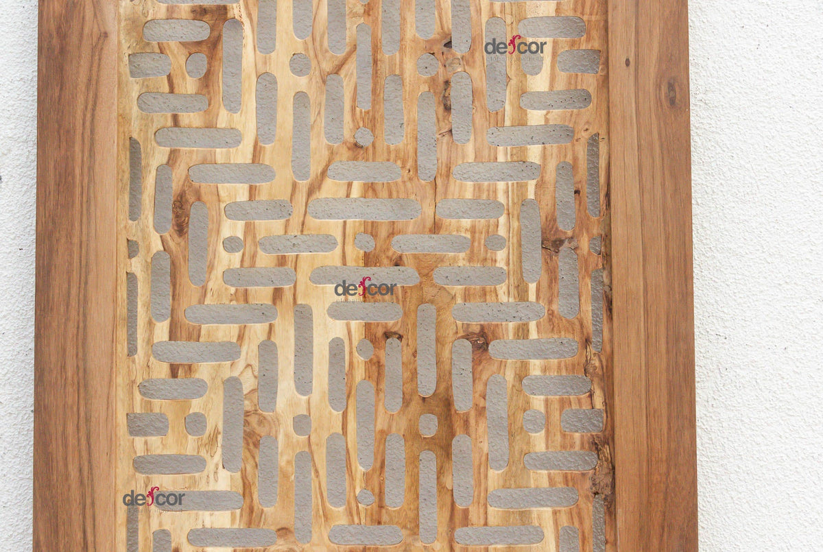 84" Organic Modern Lattice Carved Door