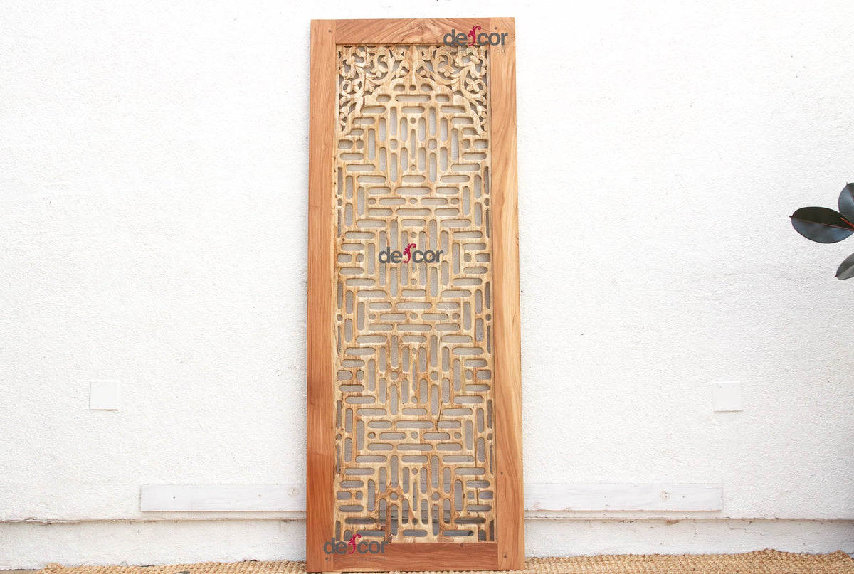 Bleached Reclaimed Wood Lattice Portal Door