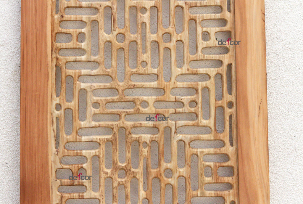 Bleached Reclaimed Wood Lattice Portal Door