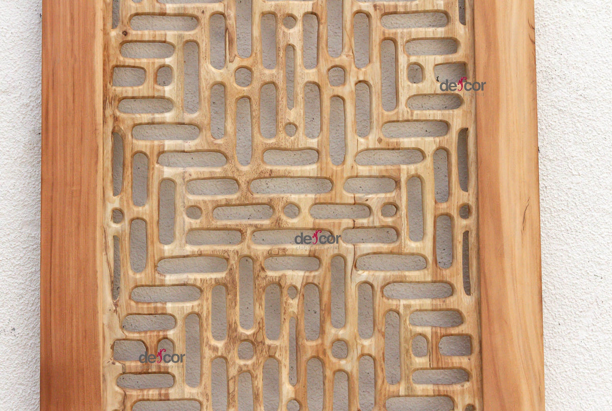 Bleached Reclaimed Wood Lattice Portal Door