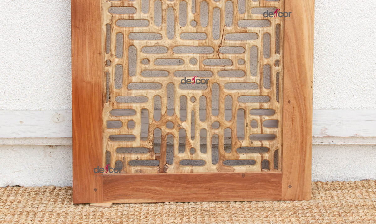 Bleached Reclaimed Wood Lattice Portal Door