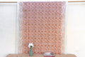 Coral Mist, Hand Blockprint Cotton Coverlet