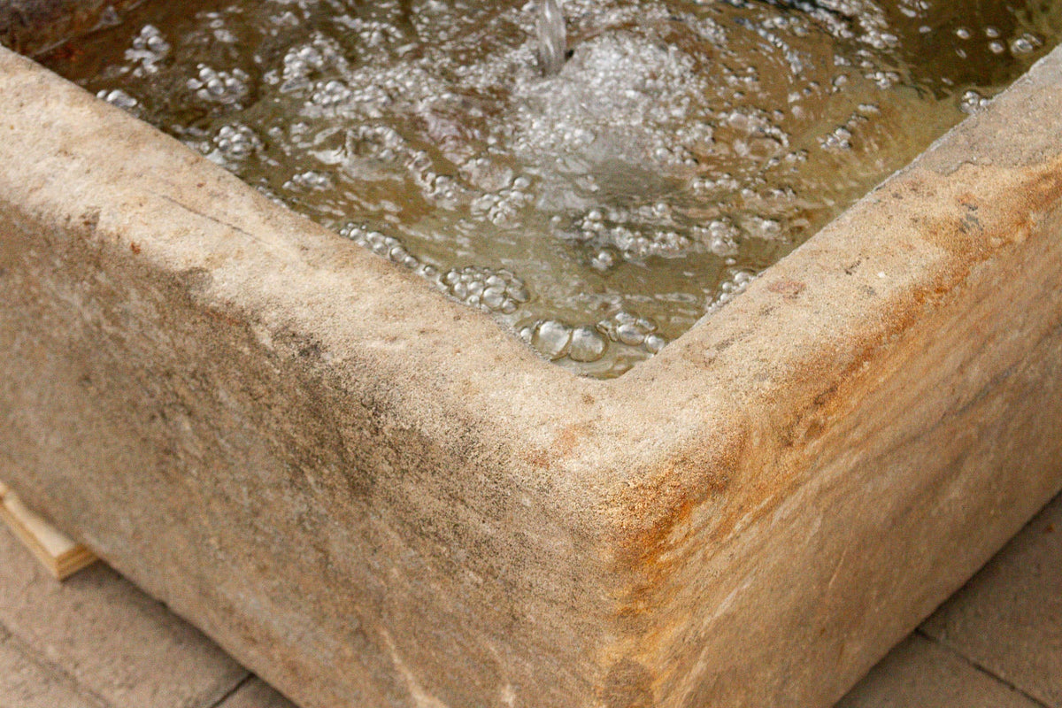 Antique Sandstone Spout & Basin Fountain