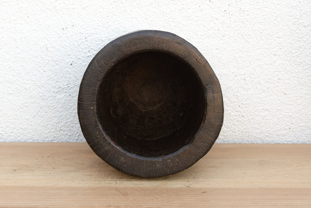 Antique Figural Wood Carved Vessel
