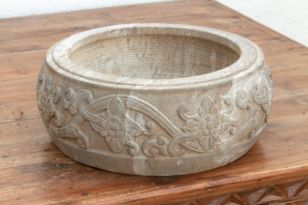 Country Style Carved Stone Basin