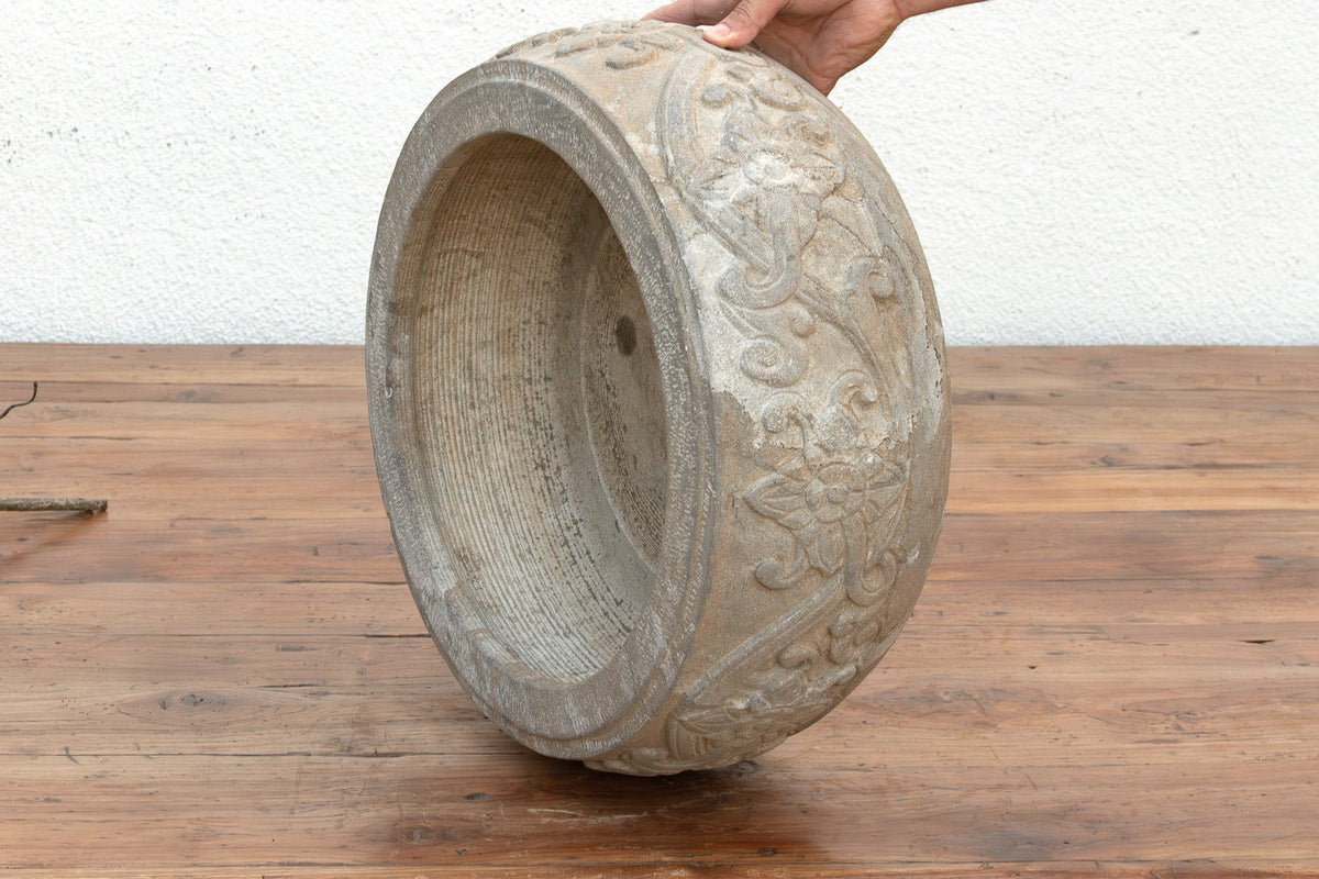 Country Style Carved Stone Basin