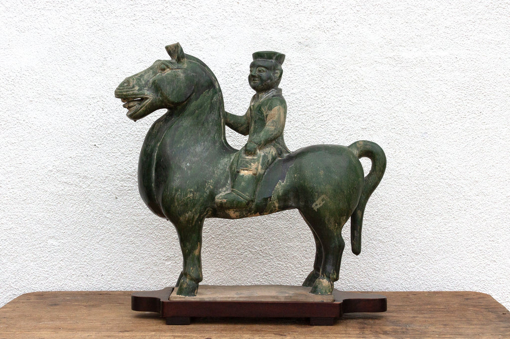 Large Tang Dynasty Style Horse & Rider