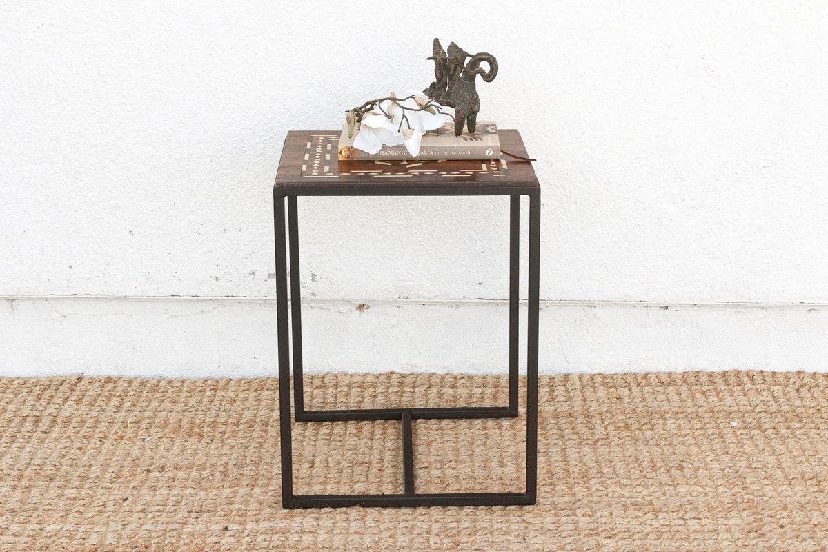 Small Indian Medallion Inlay Side Table