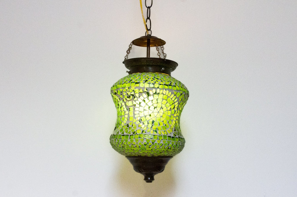 Asparagus Green Mosaic Hanging Lamp